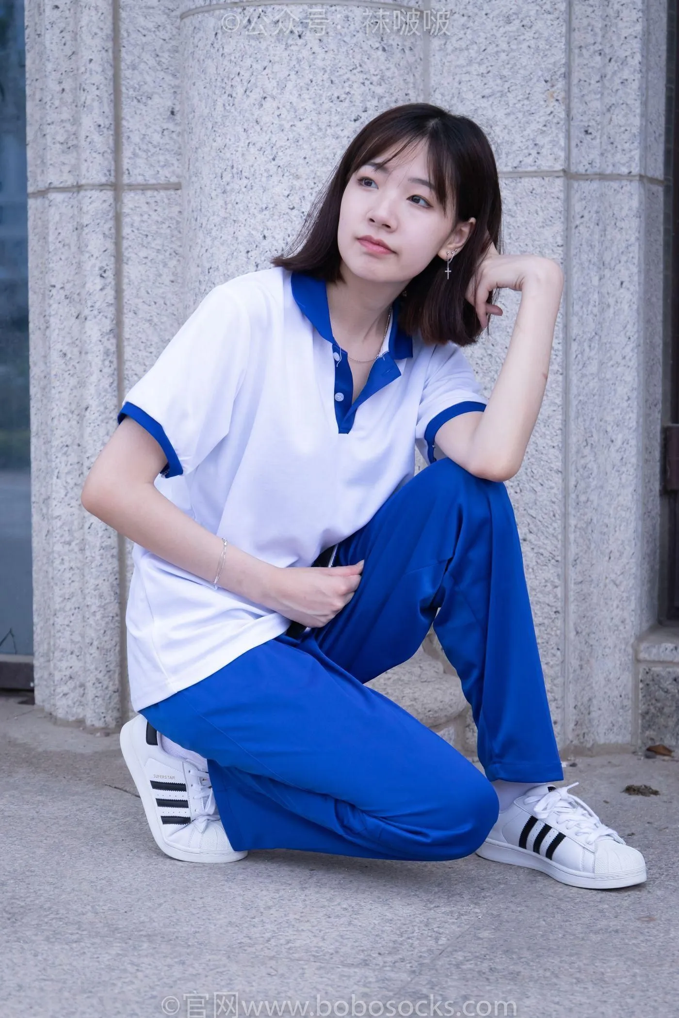 [BoBoSocks袜啵啵]NO.022 小甜豆-校服、贝壳头、白棉袜、肉丝 [140P]插图7